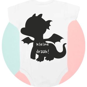 Romper softtouch - kleine draak - 0-3 maanden - aanpasbaar