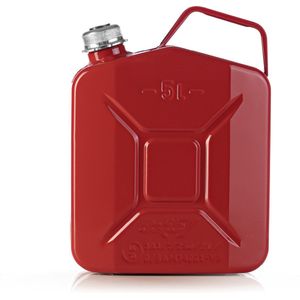 Oxid7 Metalen jerrycan met schroefdop - 5 liter - rood