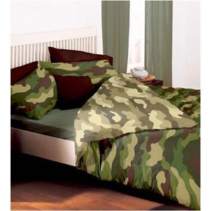 Camouflage 2 persoons dekbedovertrek - Army Legerprint dekbed 200 x 200 cm