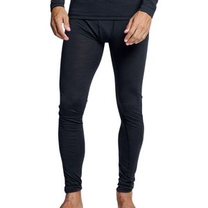 Poederbaas Thermolegging Merinowol - Heren - Zwart - Maat S