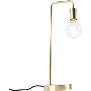 QAZQA facil - Art Deco Tafellamp - 1 lichts - H 490 mm - Goud/messing - Woonkamer | Slaapkamer | Keuken