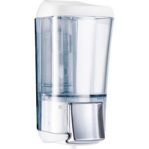 Marplast zeepdispenser A76424BL – Professionele kwaliteit – Wit met Transparant – 170 ml – Geschikt voor openbare ruimten