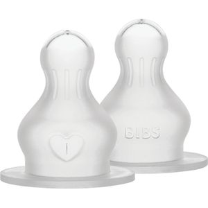 BIBS Flesspeen Rond - Medium Flow - 2 Pack - Silicone