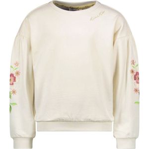 Like Flo Zomer sweater meisjes Off wit - embroidery op mouw - Day
