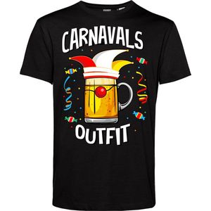 T-shirt Carnavals Outfit | Carnavalskleding heren | Carnaval Kostuum | Foute Party | Zwart | maat XXL