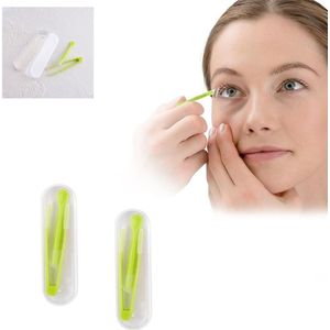 2 stuks - Contactlensset - XY-klemset - Pincetset voor contactlensdoosje - Klemset - Contactlenscompanion - Applicator, pincet, zuignapverwijderaar en reisdoosverwijderaar - Groen