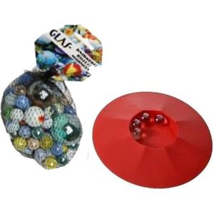 Knikkerpot met 170 knikkers speelgoed set - Buitenspeelgoed buitenspelen knikkeren