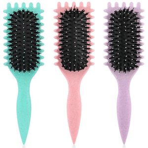 Define Brush Curl - 3 Stuks - Defining Brush - Haarborstel - Curl Brush - Define Styling Brush - Borstel Voor Krullend Haar - Krullenkapper - Anti Klit Haarborstel