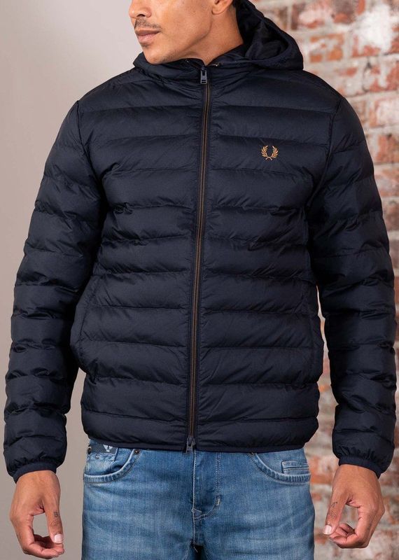 Fred Perry - Hooded Insulated Jacket - Navy - Tussenjas