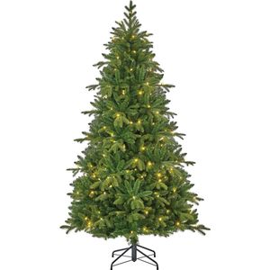 Black Box Trees Brampton Kunstkerstboom Slim met LED Verlichting - H230 x Ø132 cm - Groen