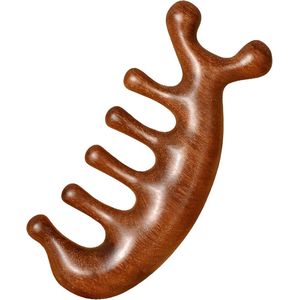 Gsedaox- Houten hoofdhuidmassager-Hoofd Meridiaan Kam- Houten massage kam en sandelhouten kam- Schraap Massager