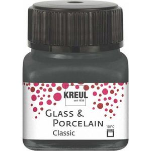 Glasverf - Porseleinverf - Grijs - Classic - Glazuur look - Kreul - 20 ml