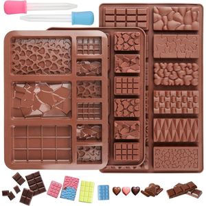 Chocoladevorm Siliconen 3 stuks bonvorm bakken snoep gelei ijsblokjes