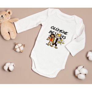 Baby romper met je favoriete turkse voetbalclubs Fenerbahce - Galatasaray - Besiktas - Trabzonspor - Maat 80 lange mouwen - Baby aankondiging