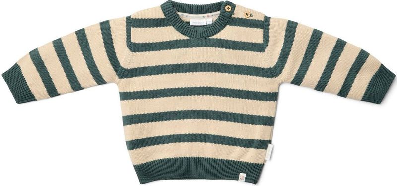 Gebreide Trui - Groen - Forest Friends - Stripe-74