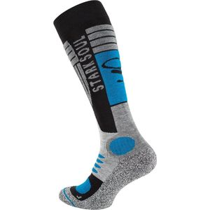 Stark Soul - Ski- en snowboardkousen - 2 paar - Zwart/Turquoise - Maat 35/38
