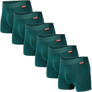 Undiemeister Boxershort heren - 6-pack - Misty Forest (Groen) - Naadloos Ondergoed Onderbroek mannen - Mellowood Tencel - Ademend, Anti-Bacterieel, Naadloos - Boxershorts - Maat M