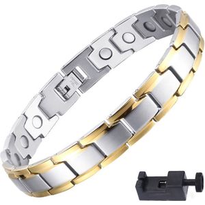 Narvie - Helende Armband - Magneet Armband - Gezondheidsarmband Magnetische Armband - Kleur Zilver/Goud
