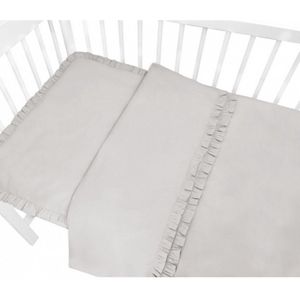 Peuter Dekbedovertrek Royal Ruches - Grijs - 120 x 150 cm