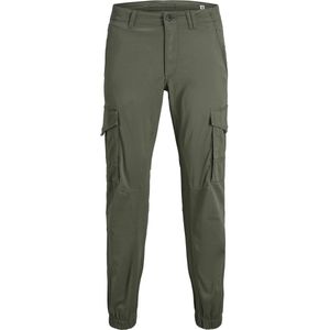 Jack&Jones kids jongens broek cargo PAUL FLAKE Agave Green Slim Fit