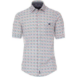 Casa Moda Overhemd Korte Mouw Surfplank Motief Blauw - L
