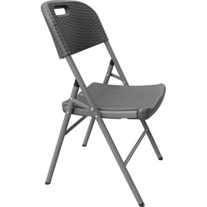 Rijoka Inklapbare Stoelen Met  Rattan Design - 4 stuks | Taupe
