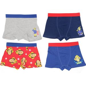 Brandweerman Sam Boxershorts - Set van 4 stuks - Maat 110/116