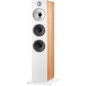 Bowers & Wilkins 603 S2 AE – Wit en Eik – Vloerstaande Luidspreker - Per Stuk