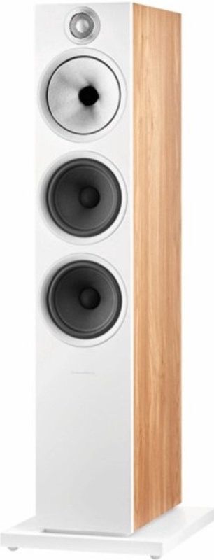 Bowers & Wilkins 603 S2 AE – Wit en Eik – Vloerstaande Luidspreker - Per Stuk