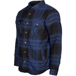 Life Line Jervis Padded Flannel Shirt Heren Blauw/zwart Maat M