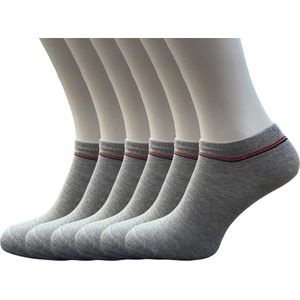 Classinn® Essentials Sneaker sokken 36-41 - 6 paar - dames sport enkelsokken grijs