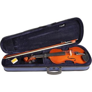 Leonardo Elementary series viool set 4/4, gelamineerd, hardhout fittings, incl. fijnstemmer staartstuk, strijkstok en koffer