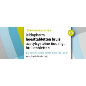 Leidapharm Hoesttabletten Acetylcysteïne 600mg - 2 x 10 bruistabletten