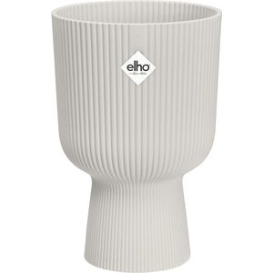 Elho Vibes Fold Coupe 14 - Bloempot voor Binnen - 100% Gerecycled Plastic - Ø 13.9 x H 21.0 cm - Zijdewit