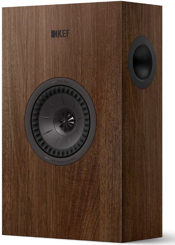 KEF Q4 Meta - Passieve HiFi-midden/LCR-luidspreker - Walnut - 2-weg basreflex - 13 cm Uni-Q-driver met MAT