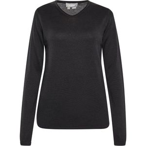 Usha - Trui - Zwart - V-hals - Lange Mouw - Normale Pasvorm