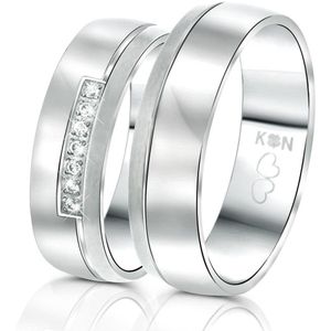 Lucardi Dames Vriendschapsring Maldives - Ring - Moederdag Cadeautje - Staal - Zilverkleurig
