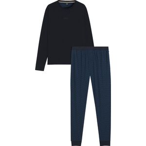 BOSS - Relax Long Set - Heren Pyjama Set - Donkerblauw