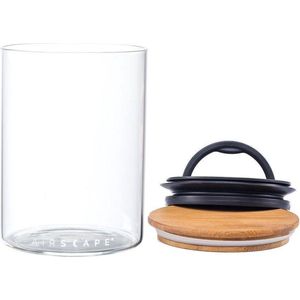 Airscape® Glass with Bamboo Lid 500gr. - voorraadpot -voorraadbus - vershouddoos - voedselveilig - BPA vrij - koffiepot - transparant glas - Glass