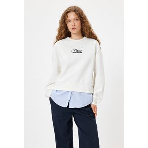 Ronde kraag Met gebruik van twee verschillende stoffen Sweatshirt