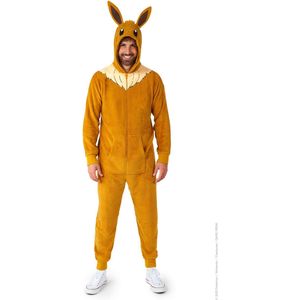 OppoSuits Eevee Onesie - Pokémon Jumpsuit - Kleding voor Pokémon Outfit - Thema Huispak - Beige