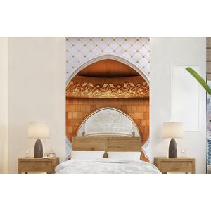 Poort - Architectuur - Wit - Goud - Behangpapier