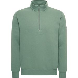 Mario Russo Basic Sweater Half Zip - Trui Heren - Sweater Heren - Coltrui Heren - Half Zip Heren - Eend Groen