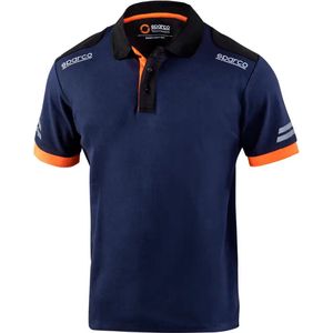 Sparco TECH Polo Marineblauw/Oranje Polo maat XL
