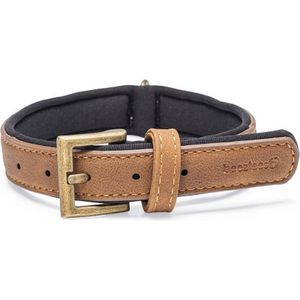 Beeztees Balacron Ax - Honden Halsband - Kunstleer - Bruin - Nekomvang van-tot x breedte: 31-39 cm x 20 mm