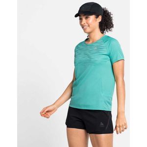 Odlo - Essential Print - T-shirt - Blauw - Korte Mouwen