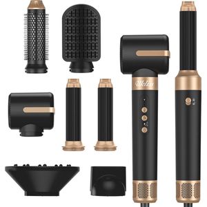 7-in-1 Haardroger met Stylingborstels en Krultang – 1400W Föhn en Warmeluchtborstel voor Perfecte Haarstyling