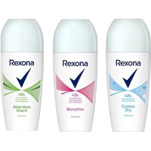Rexona Deo Roller - SET - Aloe Vera / Cotton Dry / Biorytm
