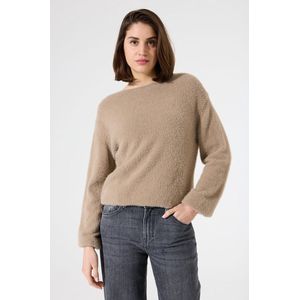 GARCIA - Gebreide Trui - Bruin - Zachte Fluffy - Regular Fit