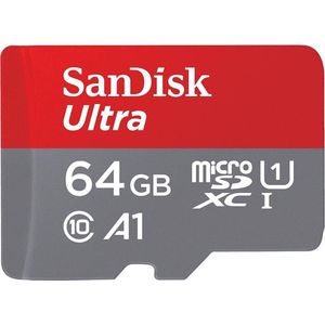 SanDisk Ultra microSD flashgeheugen 64 GB MicroSDHC UHS-I Met Adapter